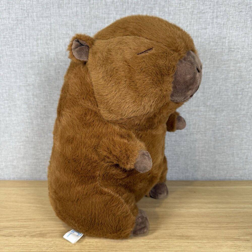 Lissidoll Capybara Plush Stuffed Animal 10” Soft Brown Rodent Toy Chonky